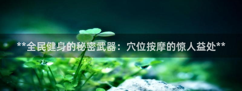凯时官网的售后服务：**全民健身的秘密武器：穴位按摩的惊